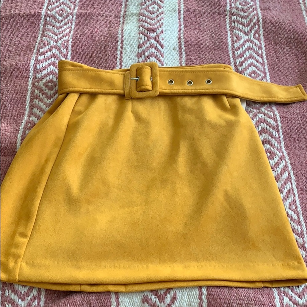 faux suede skirt